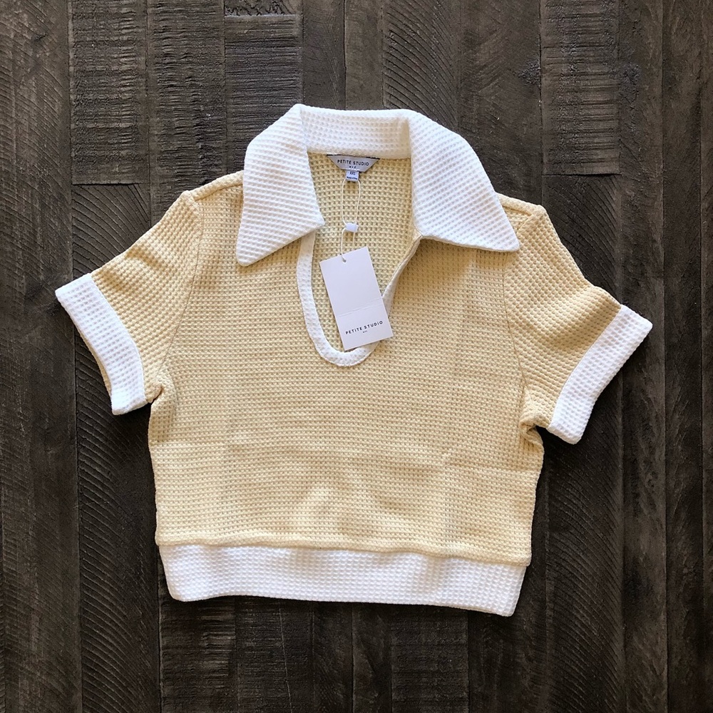Petite Studio NYC Corinna Top in Light Yellow